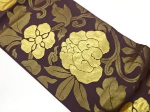 変わり花唐草模様織出し名古屋帯